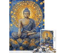1000 Piece Jigsaw Puzzles for Teenagers Jigsaw Meditative Buddha Glow Jigsaw for Adults Fun Games A Work of Art Deal As Gifts for The Whole Family (Size 50x75cm)