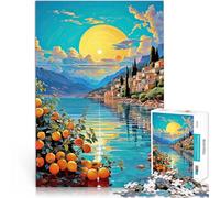 1000 Piece Jigsaw Puzzles for teenagers Jigsaw Menton, French Riviera France Stressabbau Ein Kunstwerk52x38cm