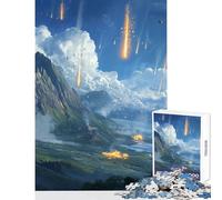 1000 Piece Jigsaw Puzzles for Teenagers Jigsaw Meteor Shower Apocalypse Educational Toy Gifts Ideas Hands-on Game Artists Collection, Fine Art Size 50x75cm