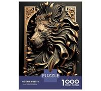 1000 Piece Jigsaw Puzzles for Teenagers Jigsaw Mighty Golden Lion Jigsaw for Adults Hands-on Game But Fun And Humorous Help The Brain Exercise 38x26cm/1000pcs