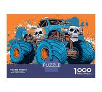 1000 Piece Jigsaw Puzzles for Teenagers Jigsaw Monster Truck Art Print-5 Jigsaw Hands-on Game Hand Speed Race Deal As Gifts for The Whole Family 52x38cm/1000pcs