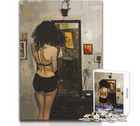 1000 Piece Jigsaw Puzzles for Teenagers Jigsaw Morning Woman Getting Ready Beautiful Design Game Difficult Hard Art Work Gift Size 38x52cm