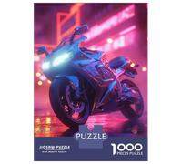 1000 Piece Jigsaw Puzzles for Teenagers Jigsaw Motorcycle Aesthetic Neon Jigsaw Puzzle Brain Teaser Game Home Decoration Deal As Gifts for The Whole Family 70x50cm/1000pcs