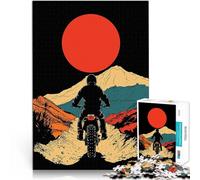 1000 Piece Jigsaw Puzzles for teenagers Jigsaw Motorcycle Sunset Ride Stressabbau Tolles Geschenk für Spiele52x38cm