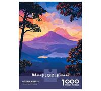 1000 Piece Jigsaw Puzzles for Teenagers Jigsaw Mount Rinjani National Park, Indonesia Jigsaw Puzzle Brain Teaser Game Home Decoration Deal As Gifts for The Whole Family 38x26cm/1000pcs
