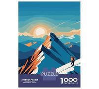 1000 Piece Jigsaw Puzzles for Teenagers Jigsaw Mountain Climber Landscape Digital Art Teenager Puzzles Fun Games A Work of Art for Birthday, Chrismas 52x38cm/1000pcs
