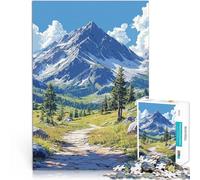 1000 Piece Jigsaw Puzzles for teenagers Jigsaw Mountain Path Landscape Familienspaß einzigartiges Herausforderungsspiel38x26cm
