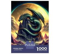1000 Piece Jigsaw Puzzles for Teenagers Jigsaw Mystical Emerald Dragon Adult Jigsaw Toy Wall Decor Wall Decoration Unique Birthday And Gifts 70x50cm/1000pcs