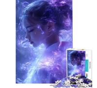 1000 Piece Jigsaw Puzzles for Teenagers Jigsaw Mystical Samurai Anime Girl Difficult And Challenge Home Art Decor AntiStress Toys Suitable for Ages 14 And Up (38X26cm)