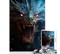 1000 Piece Jigsaw Puzzles for Teenagers Jigsaw Mystical Screaming Dragon Toy Wall Decor Birthday Gift Hands-on Game Artists Collection, Fine Art Size 38x26cm