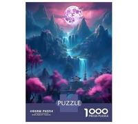 1000 Piece Jigsaw Puzzles for Teenagers Jigsaw Neon Cherry Blossom Oasis Jigsaw Relaxing Games A Work of Art Unique Birthday And Gifts 38x26cm/1000pcs