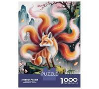 1000 Piece Jigsaw Puzzles for Teenagers Jigsaw Nine-tailed Fox in Asian Landscape Jigsaw for Adults Hands-on Game But Fun And Humorous Help The Brain Exercise 70x50cm/1000pcs