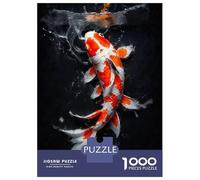 1000 Piece Jigsaw Puzzles for Teenagers Jigsaw Orange And White Koi Fish Adult Jigsaw Puzzle Relax Games Wall Art Unique Birthday And Gifts 52x38cm/1000pcs