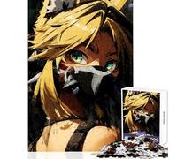 1000 Piece Jigsaw Puzzles for Teenagers Jigsaw Outlaw Furry Pulchra with Mask Digital Art Educational Games A Work of Art DIY Toys with Matching Poster And Trivia Sheet (38X26CM)