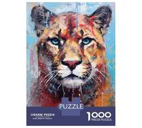 1000 Piece Jigsaw Puzzles for Teenagers Jigsaw Palette Puma Painting Teenager Puzzles Fun Games A Work of Art for Birthday, Chrismas 52x38cm/1000pcs