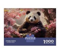 1000 Piece Jigsaw Puzzles for Teenagers Jigsaw Panda Cherry Blossoms Puzzles for Adults Toy Wall Decor Stress Reliever Unique Birthday And Gifts 38x26cm/1000pcs