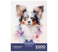 1000 Piece Jigsaw Puzzles for Teenagers Jigsaw Papillon Dog Portrait Jigsaw Relaxing Games A Work of Art Unique Birthday And Gifts 38x26cm/1000pcs