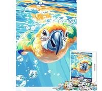 1000 Piece Jigsaw Puzzles for Teenagers Jigsaw Parrot Underwater Toy Wall Decor Birthday Gift Hands-on Game Artists Collection, Fine Art Size 38x52cm