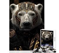 1000 Piece Jigsaw Puzzles for Teenagers Jigsaw Polar Bear in Armor Educational Toy Birthday Gift Brain Teaser Game Help The Brain Exercise size 38x26cm