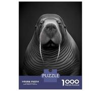 1000 Piece Jigsaw Puzzles for Teenagers Jigsaw Portrait of A Walrus Jigsaw Puzzle Brain Teaser Game Home Decoration Deal As Gifts for The Whole Family 38x26cm/1000pcs