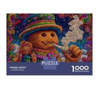 1000 Piece Jigsaw Puzzles for Teenagers Jigsaw Psychedelic Pumpkin Art Print Jigsaw Hands-on Game Hand Speed Race Deal As Gifts for The Whole Family 52x38cm/1000pcs