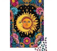 1000 Piece Jigsaw Puzzles for Teenagers Jigsaw Psychedelic Sunflower Tapestry Jigsaw Family Game Hand Speed Race Unique Birthday And Gifts 38x26cm/1000pcs