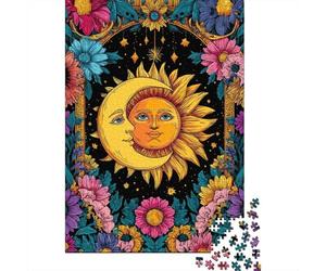 1000 Piece Jigsaw Puzzles for Teenagers Jigsaw Psychedelic Sunflower Tapestry Jigsaw Family Game Hand Speed Race Unique Birthday And Gifts 38x26cm/1000pcs