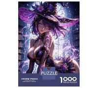 1000 Piece Jigsaw Puzzles for Teenagers Jigsaw Purple Witch Anime Fantasy Jigsaw for Adults Hands-on Game But Fun And Humorous Help The Brain Exercise 38x26cm/1000pcs