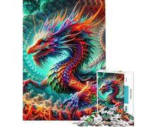 1000 Piece Jigsaw Puzzles for Teenagers Jigsaw Quantum Dracoscale Enigma Jigsaw Puzzle Toy Wall Decor Pattern Assembly Stress Reduction Gifts (size 38x52cm)