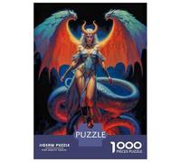1000 Piece Jigsaw Puzzles for Teenagers Jigsaw Queen Lilith with Serpent Puzzles for Adults Anti-Stress Toys Presents for Women for Birthday, Chrismas 70x50cm/1000pcs