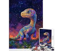 1000 Piece Jigsaw Puzzles for Teenagers Jigsaw Rainbow Dinosaur Stars Brain Teaser Game for The Whole Family Toy Wall Decor Parent-child Interaction (50x75cm)