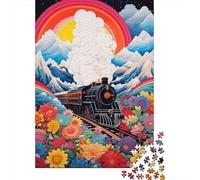 1000 Piece Jigsaw Puzzles for Teenagers Jigsaw Rainbow Train Adventure Jigsaw Relaxing Games A Work of Art Unique Birthday And Gifts 70x50cm/1000pcs