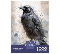 1000 Piece Jigsaw Puzzles for Teenagers Jigsaw Raven Crow Adult Puzzles Relax Games Presents for Women Help The Brain Exercise 52x38cm/1000pcs