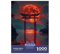 1000 Piece Jigsaw Puzzles for Teenagers Jigsaw Red Moon Torii Gate Adult Jigsaw Puzzle Relax Games Wall Art Unique Birthday And Gifts 70x50cm/1000pcs