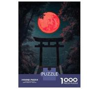 1000 Piece Jigsaw Puzzles for Teenagers Jigsaw Red Moon Torii Gate Jigsaw Relaxing Games A Work of Art Unique Birthday And Gifts 52x38cm/1000pcs