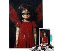 1000 Piece Jigsaw Puzzles for Teenagers Jigsaw Red Winged Girl Teenager Puzzles Hands-on Game Difficult Hard Help The Brain Exercise (Size 75x50cm)