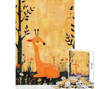 1000 Piece Jigsaw Puzzles for Teenagers Jigsaw Resting Deer in A Sunny Meadow Educational Toy Birthday Gift Brain Teaser Game Help The Brain Exercise size 38x26cm