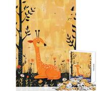 1000 Piece Jigsaw Puzzles for Teenagers Jigsaw Resting Deer in A Sunny Meadow Educational Toy Birthday Gift Brain Teaser Game Help The Brain Exercise size 50x75cm