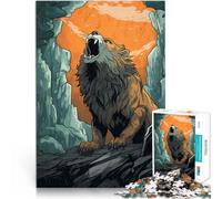 1000 Piece Jigsaw Puzzles for teenagers Jigsaw Roaring Lion Entspannungsspiele Künstlersammlung, Bildende Kunst50x70cm