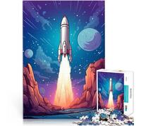1000 Piece Jigsaw Puzzles for teenagers Jigsaw Rocket Space Planet Entspannungsspiele Eltern-Kind-Interaktion75x50cm
