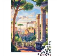 1000 Piece Jigsaw Puzzles for Teenagers Jigsaw Roman Ruins Garden Decor Jigsaw Hands-on Game Hand Speed Race Deal As Gifts for The Whole Family 38x26cm/1000pcs