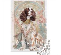 1000 Piece Jigsaw Puzzles for Teenagers Jigsaw Romantic Springer Spaniel Art Print Jigsaw Relaxing Games A Work of Art Unique Birthday And Gifts 70x50cm/1000pcs