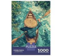 1000 Piece Jigsaw Puzzles for Teenagers Jigsaw Rowing Through Tranquil Waters Adult Jigsaw Hands-on Game Enhance Memory Stress Reduction Gifts 70x50cm/1000pcs