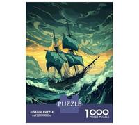 1000 Piece Jigsaw Puzzles for Teenagers Jigsaw Sailing Through Storm Puzzles for Adults Anti-Stress Toys Presents for Women for Birthday, Chrismas 70x50cm/1000pcs