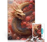 1000 Piece Jigsaw Puzzles for teenagers Jigsaw Sakura Dragon Chinese learning educational toys 50x75cm A Work of Art for Age 14