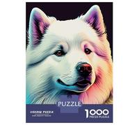 1000 Piece Jigsaw Puzzles for Teenagers Jigsaw Samoyed Dog Animal Jigsaw Puzzle Brain Teaser Game Home Decoration Deal As Gifts for The Whole Family 52x38cm/1000pcs