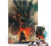 1000 Piece Jigsaw Puzzles for teenagers Jigsaw Samurai Dragon Monster Art Lustige Spiele Ein Kunstwerk75x50cm