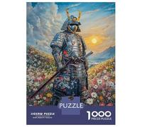 1000 Piece Jigsaw Puzzles for Teenagers Jigsaw Samurai in Flower Field Jigsaw Puzzle Anti-Stress Toys Wall Decoration for Birthday, Chrismas 52x38cm/1000pcs