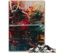 1000 Piece Jigsaw Puzzles for Teenagers Jigsaw Samurai Japanese Warrior For Family Fun Impossible Game Gifts for Women Men 38x26cm