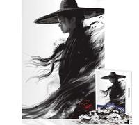 1000 Piece Jigsaw Puzzles for Teenagers Jigsaw Samurai Spirit Anti-Stress Toys Gift For Birthdays Hands-on Game Help The Brain Exercise Size 38x26cm